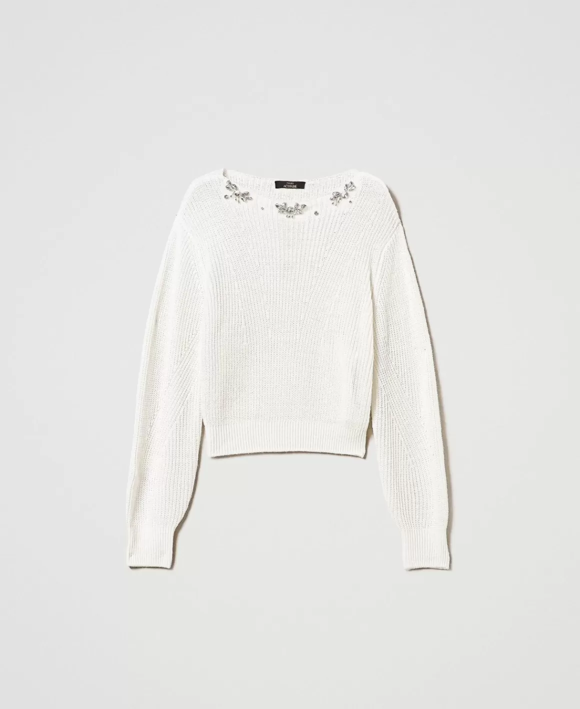 TWINSET Milano Pulls Et Cardigans*Pull Avec Broderies Réalisées à La Main Crème White