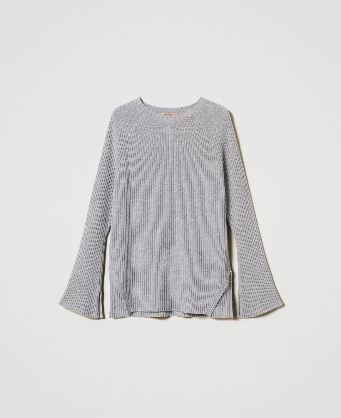 TWINSET Milano Pulls Et Cardigans*Pull En Mélange De Laine Et Lurex Bicolore Gris/Argent