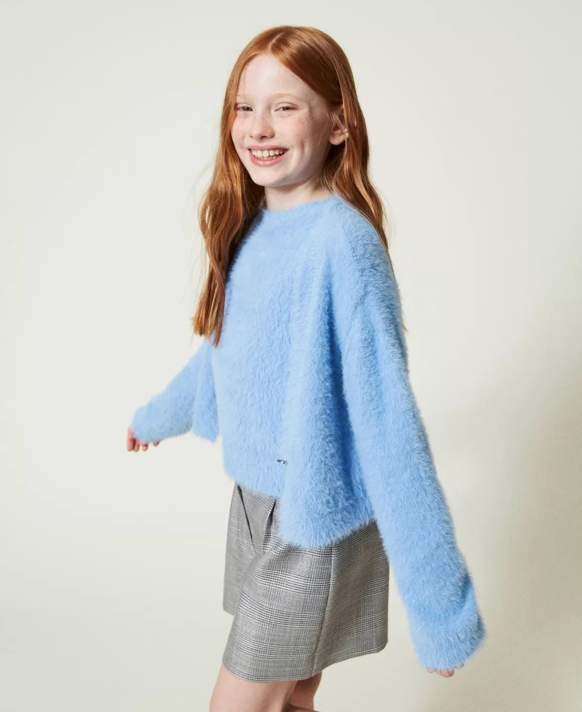 TWINSET Milano Pulls Et Cardigans*Pull Et Cardigan Avec Bouton Oval T Bleu « Frozen Fjord »