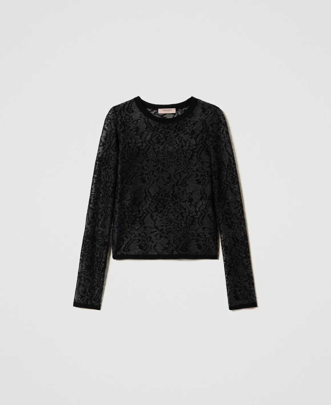 TWINSET Milano Pulls Et Cardigans*Pull Jacquard Effet Dentelle Noir