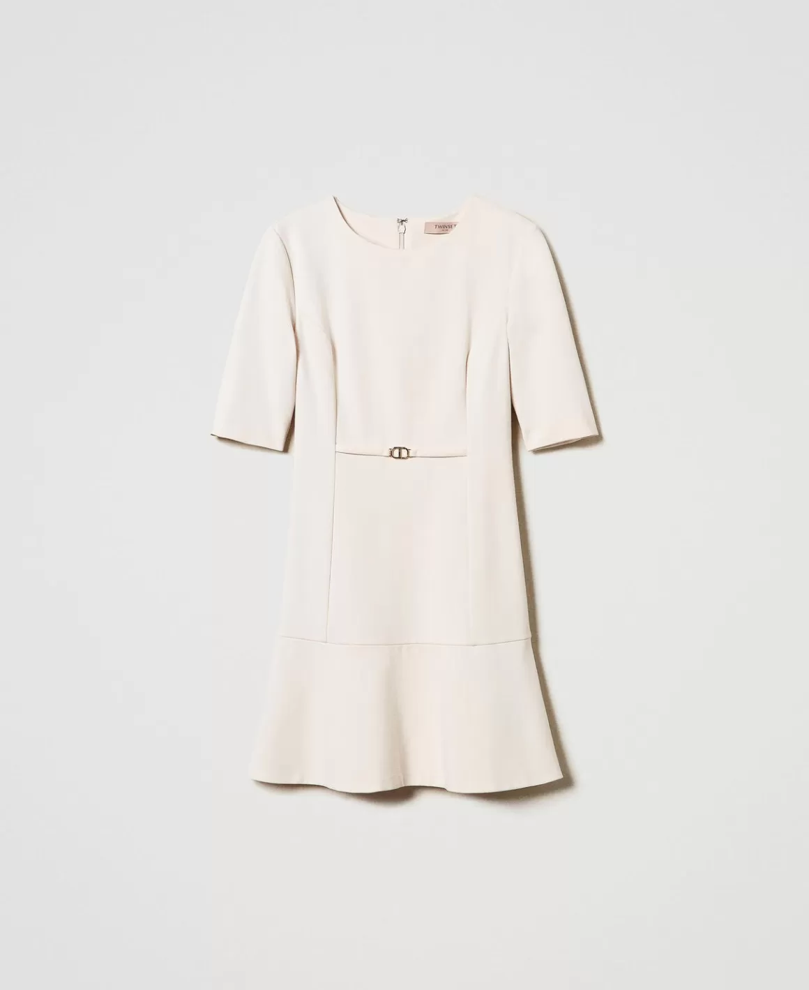 TWINSET Milano Robes De Cérémonie | Robes Courtes*Robe Courte Avec Bride Oval T Blanc « Old White »