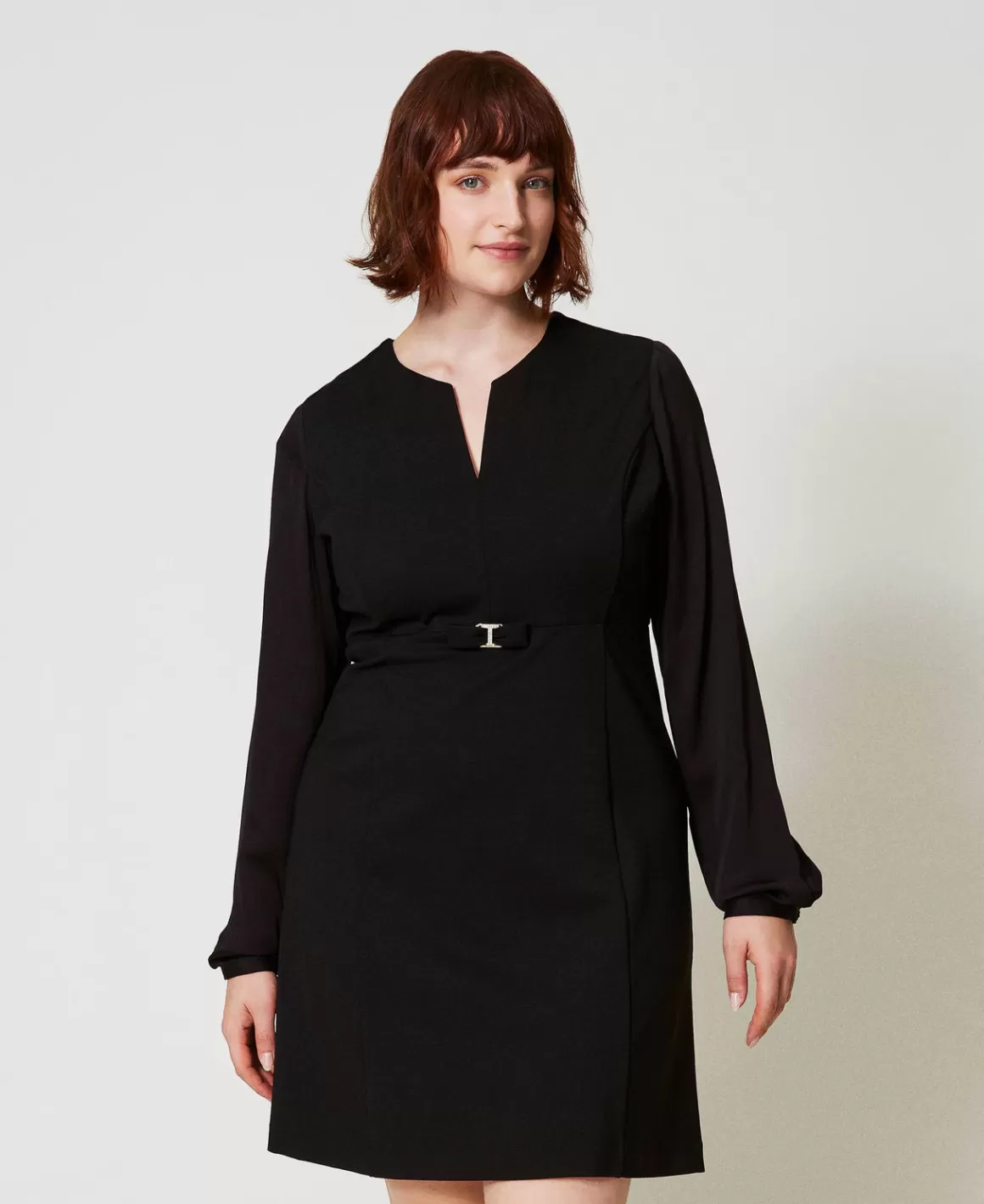 TWINSET Milano Robes Courtes*Robe Courte Avec Nœud Et Oval T Noir