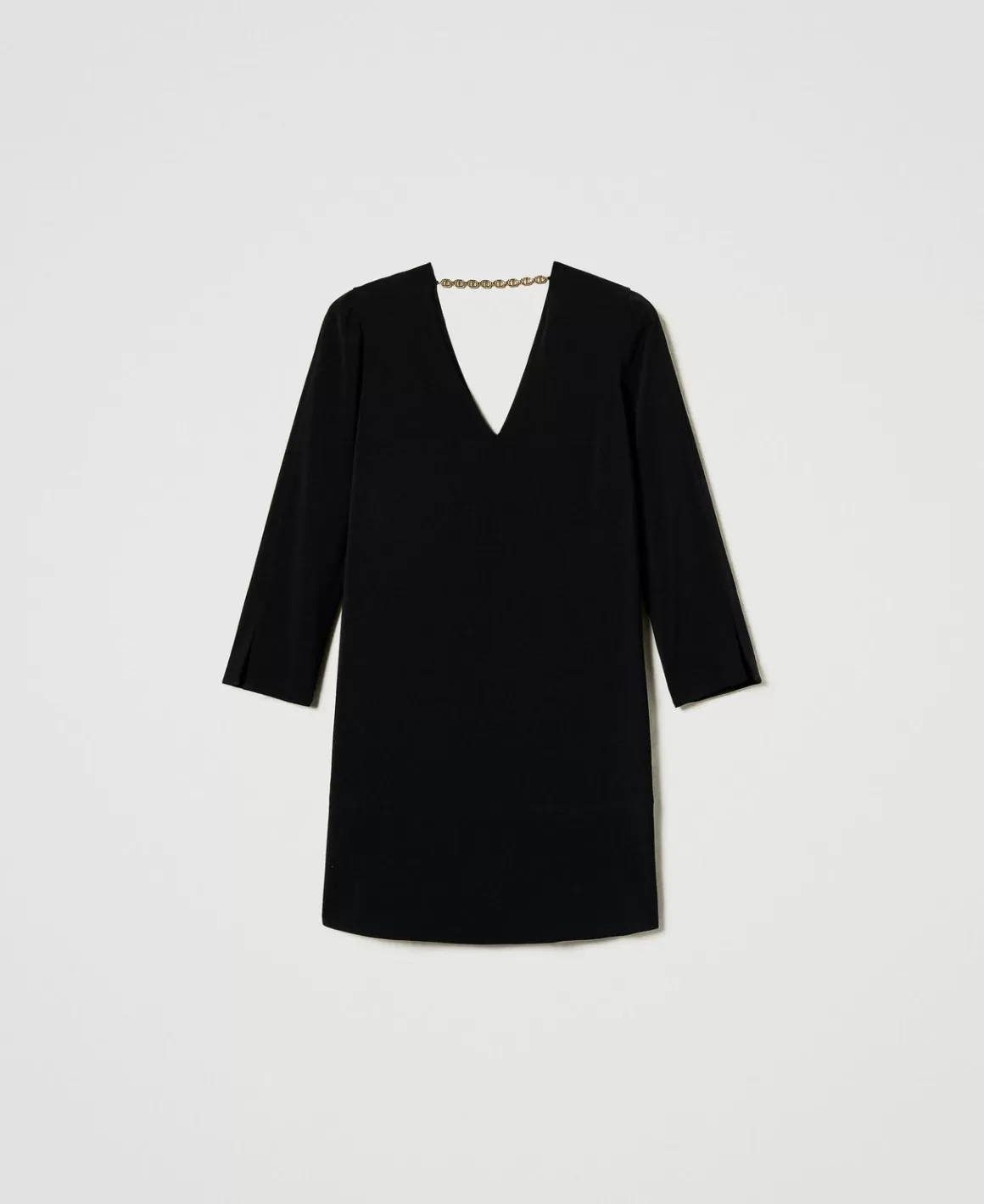 TWINSET Milano Robes De Cérémonie | Robes Courtes*Robe Courte Avec Volant Et Chaîne Oval T Noir