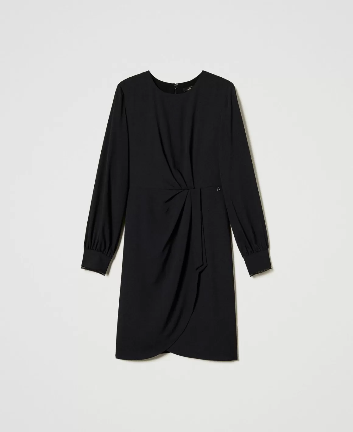 TWINSET Milano Robes De Cérémonie | Robes Courtes*Robe Courte En Crêpe De Chine Recyclé Noir