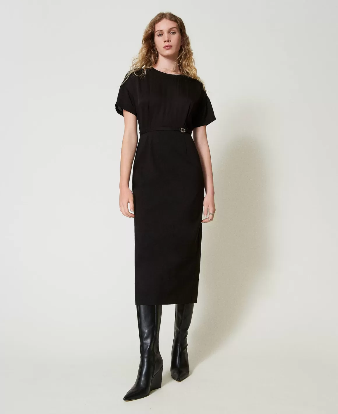 TWINSET Milano Robes De Cérémonie | Robes Élégantes*Robe Midi Avec Bride Oval T Noir