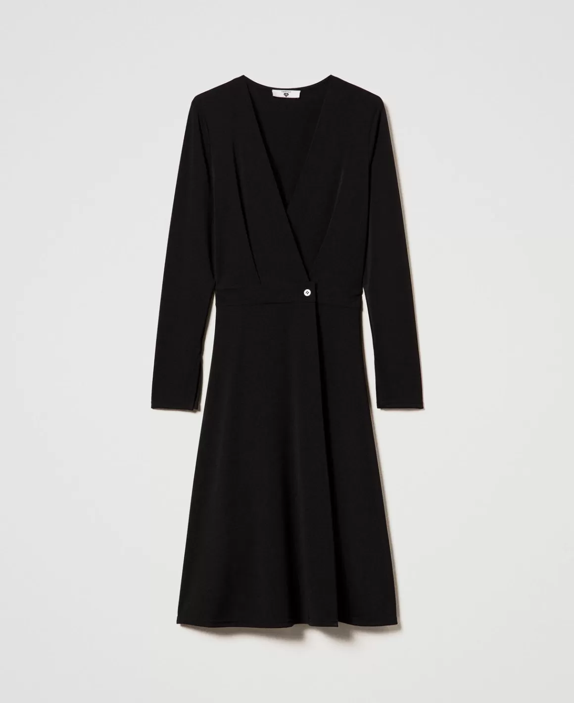 TWINSET Milano Robes Midi*Robe Midi En Jersey Crêpé Noir