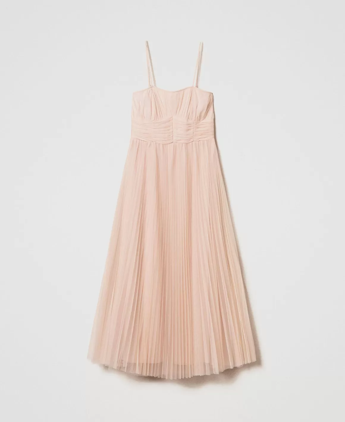 TWINSET Milano Robes De Cérémonie | Robes Élégantes*Robe Midi En Tulle Plissé Nude Clair