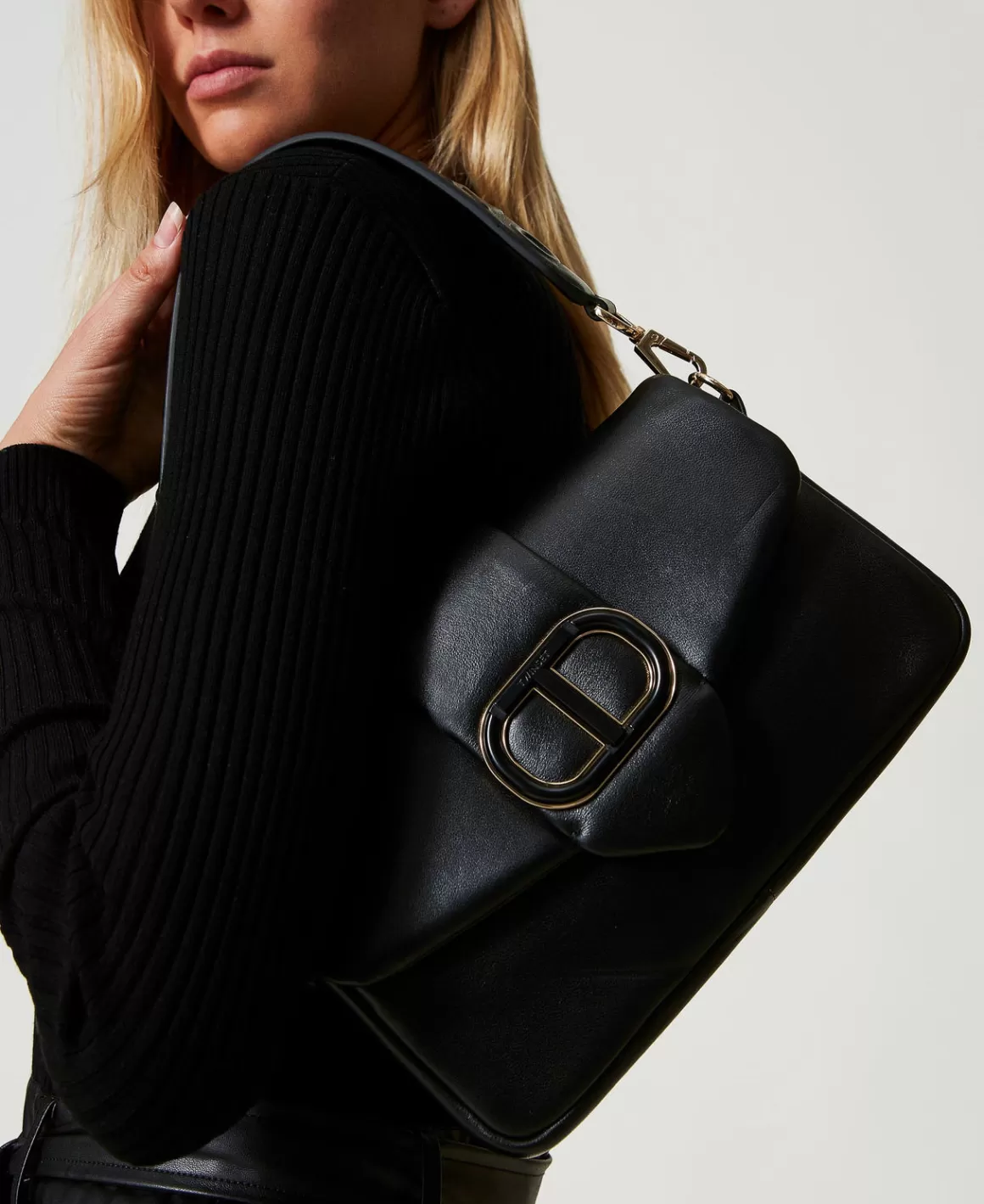 TWINSET Milano Sacs Porté Épaule | Sacs À Bandoulière*Sac à Bandoulière «Amie» Moyen En Cuir Nappa Noir