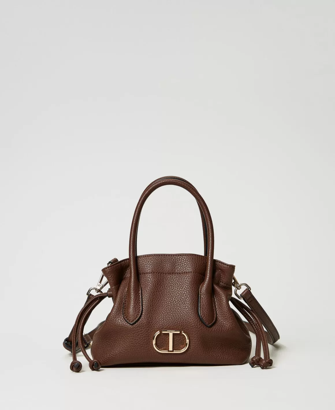 TWINSET Milano Sacs Porté Épaule | Sacs À Bandoulière*Sac à Bandoulière Avec Oval T Et Cordon De Serrage Coffee Chocolate