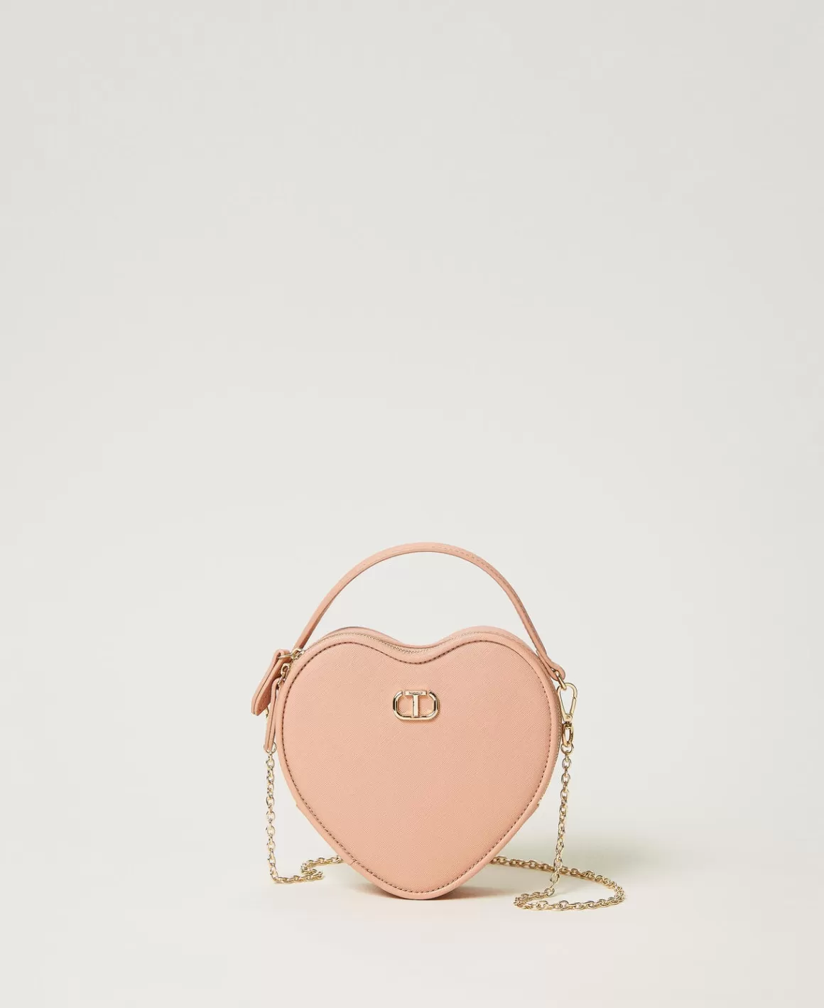 TWINSET Milano Sacs Porté Épaule | Sacs À Main*Sac à Bandoulière En Cœur «Mon Amour» Rose Poudre