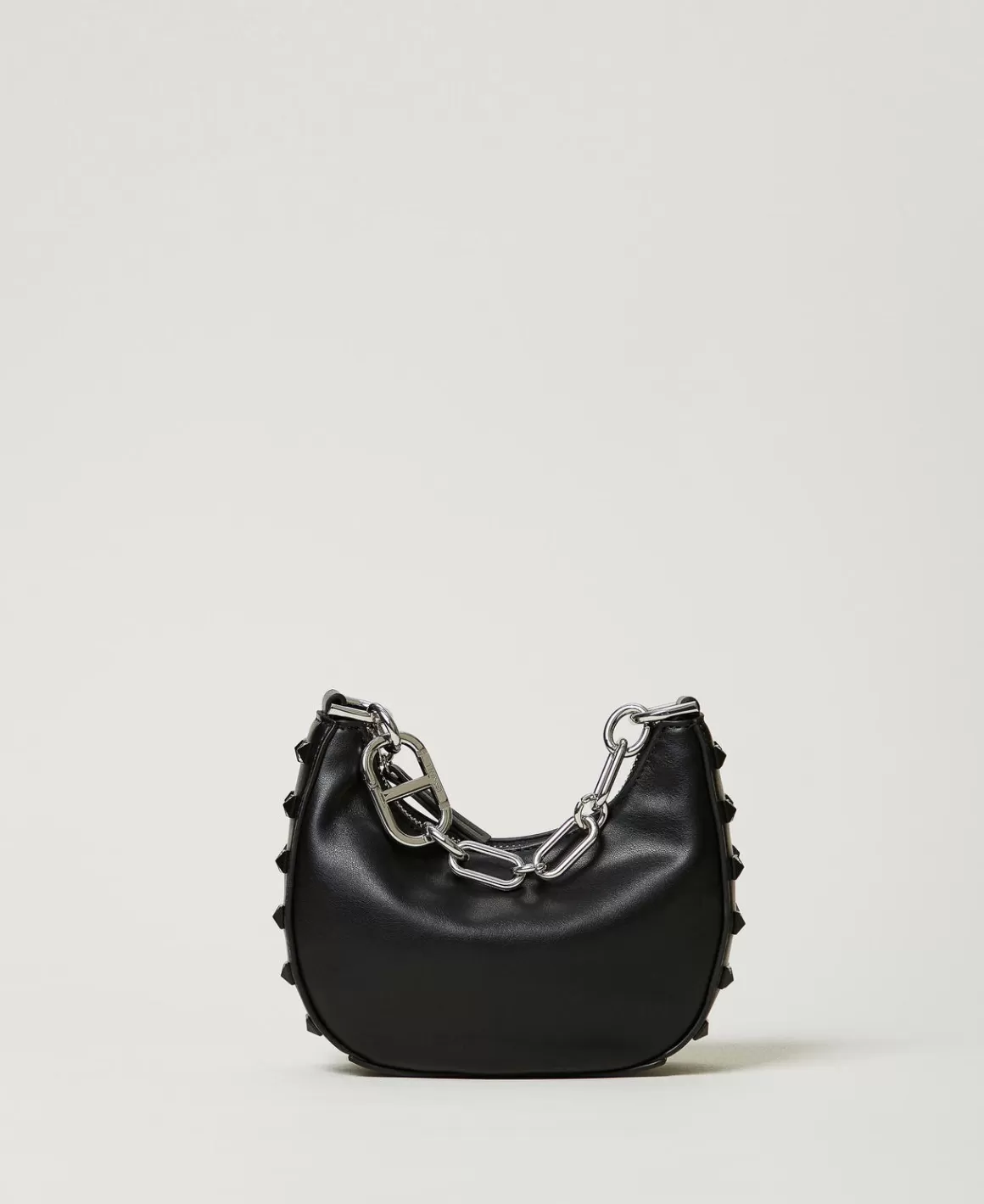 TWINSET Milano Mini Sacs | Besaces*Sac «Mini Croissant» Avec Clous Noir