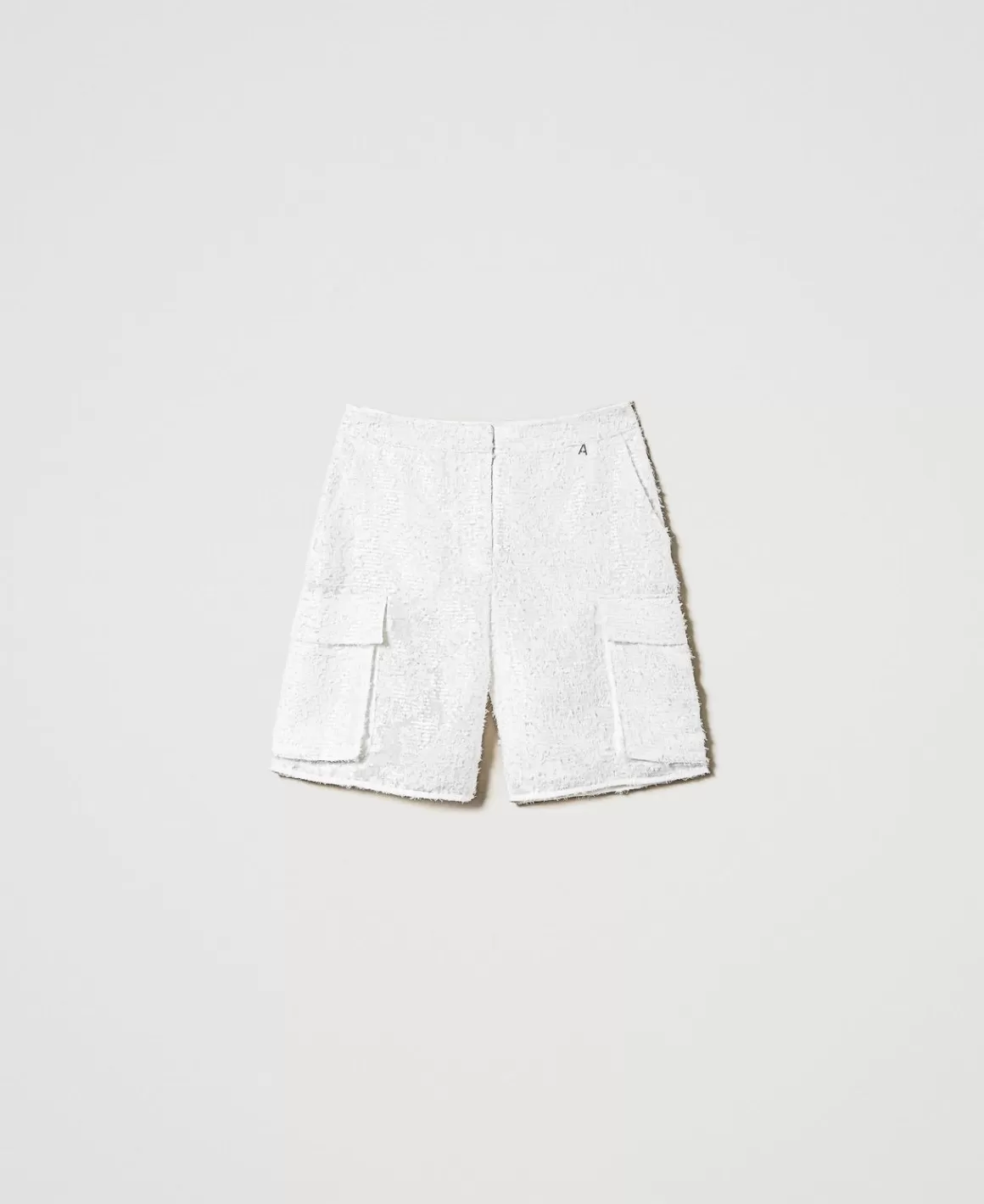 TWINSET Milano Shorts*Short Avec Sequins All-over Blanc "Papers"