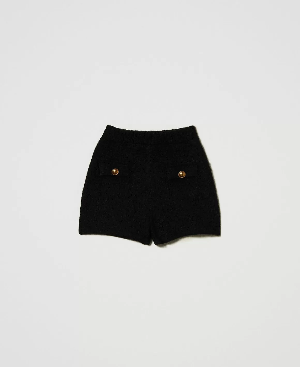 TWINSET Milano Shorts*Short «Emily» En Maille De Mohair Mélangé Noir