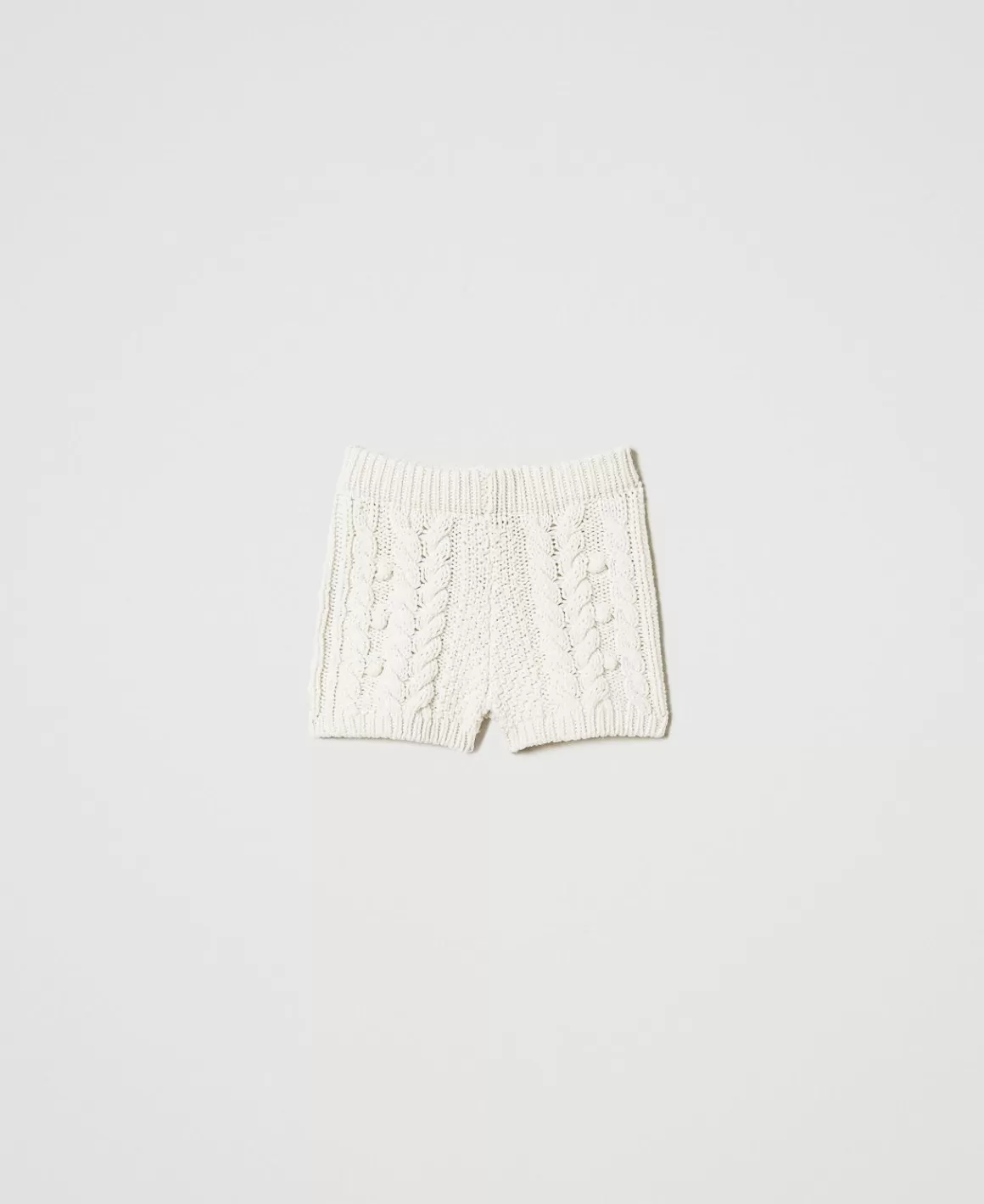 TWINSET Milano Shorts*Short En Maille De Laine Blanc Neige