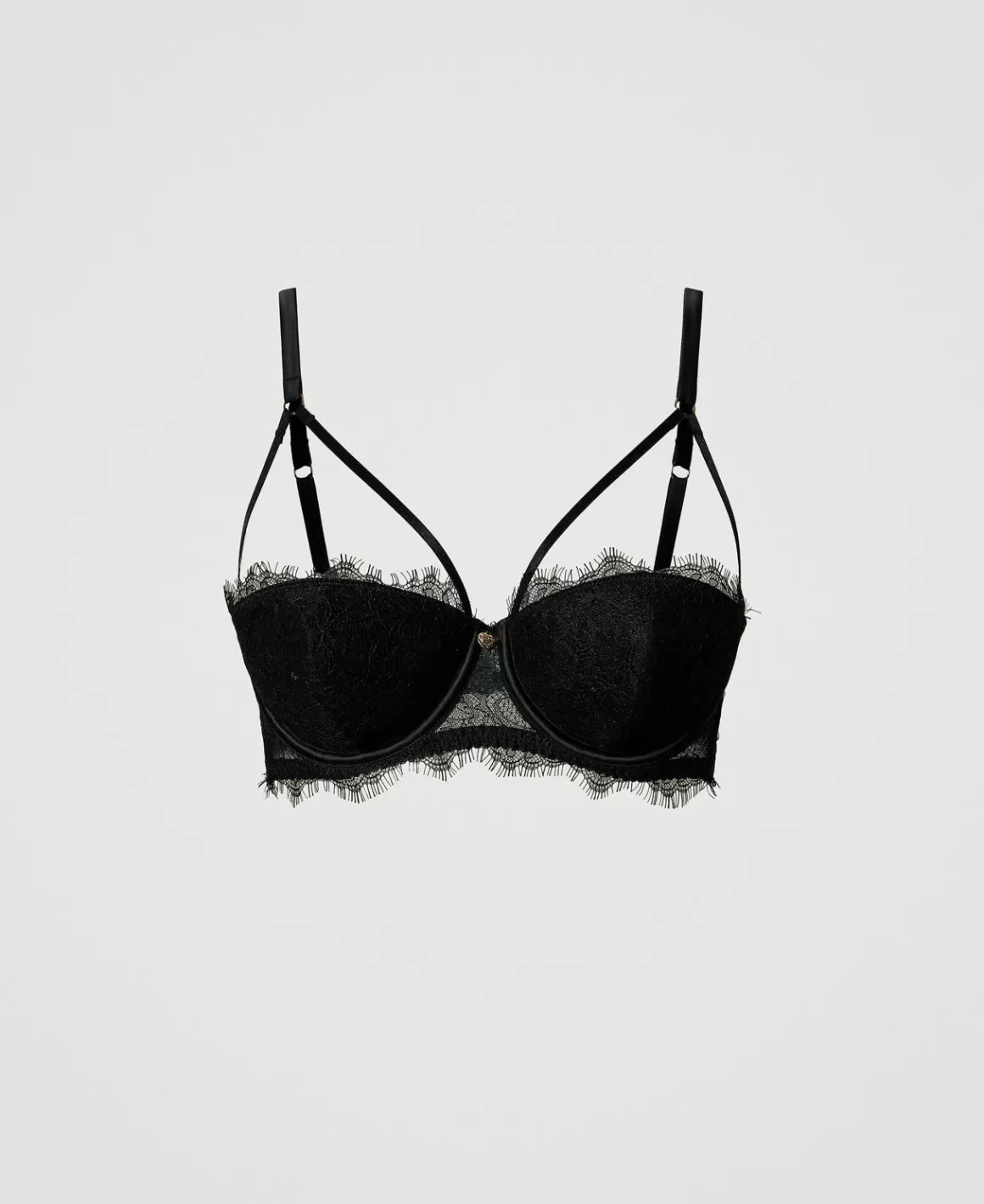 TWINSET Milano Sous-Vêtements Et Vêtements De Nuit*Soutien-gorge Corbeille En Dentelle Et Satin Noir