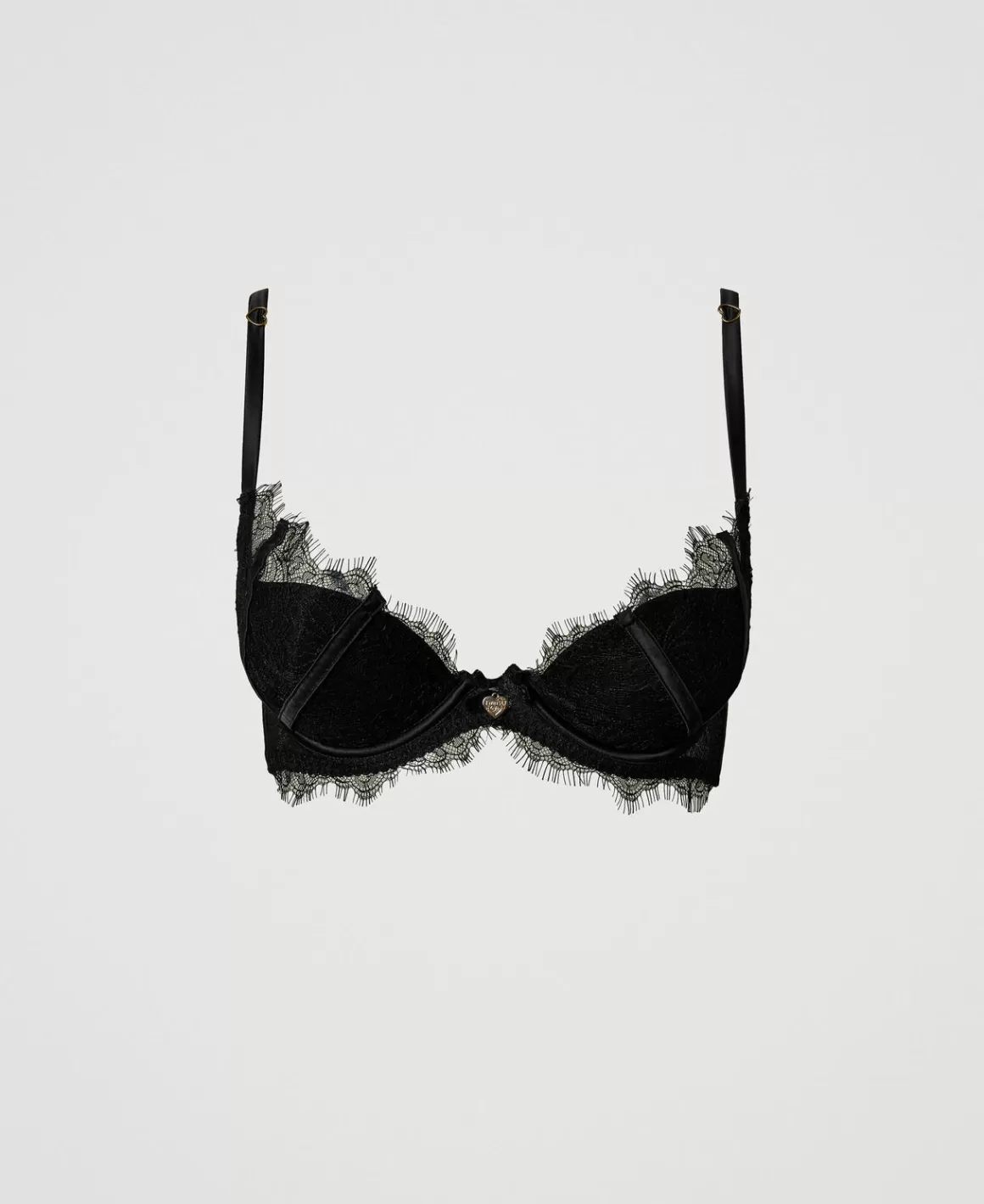 TWINSET Milano Sous-Vêtements Et Vêtements De Nuit*Soutien-gorge Push-up En Dentelle Et Satin Noir