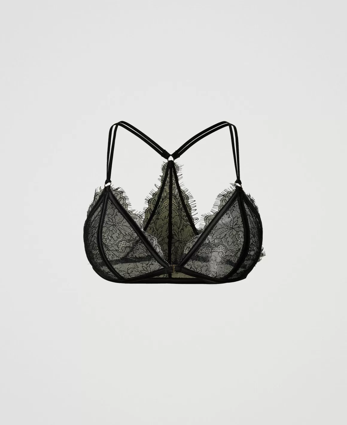 TWINSET Milano Sous-Vêtements Et Vêtements De Nuit*Soutien-gorge Triangle En Dentelle Et Satin Noir