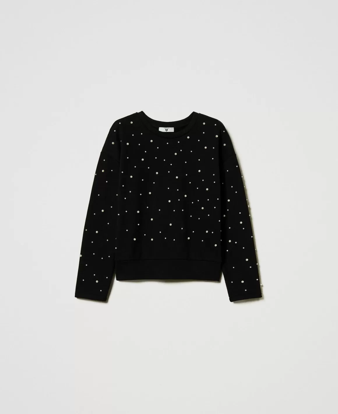 TWINSET Milano Sweat-Shirts*Sweat-shirt Ras-du-cou Avec Perles Noir