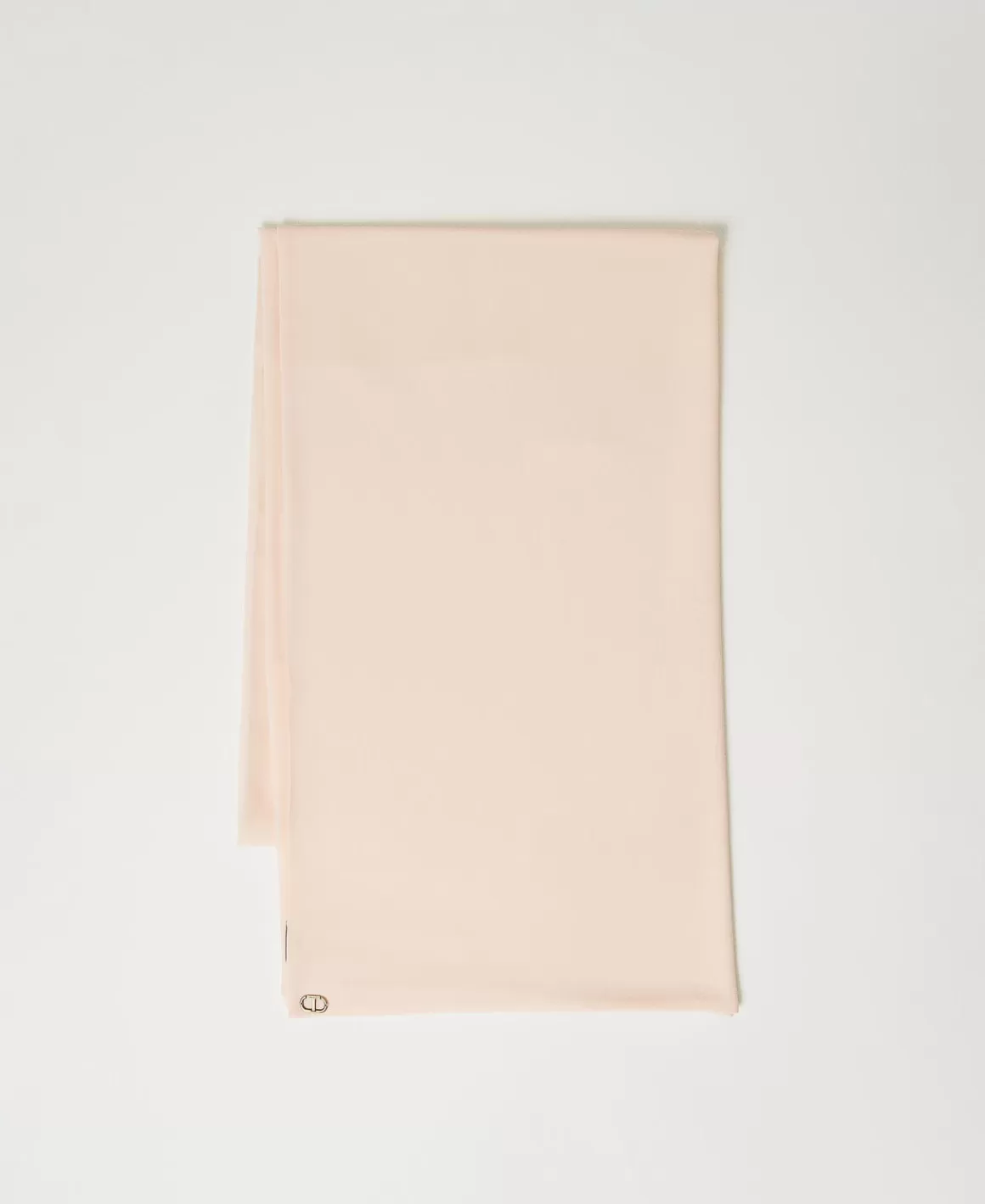 TWINSET Milano Écharpes*Étole En Crêpe Georgette Doublé Rose « Peach Pink »