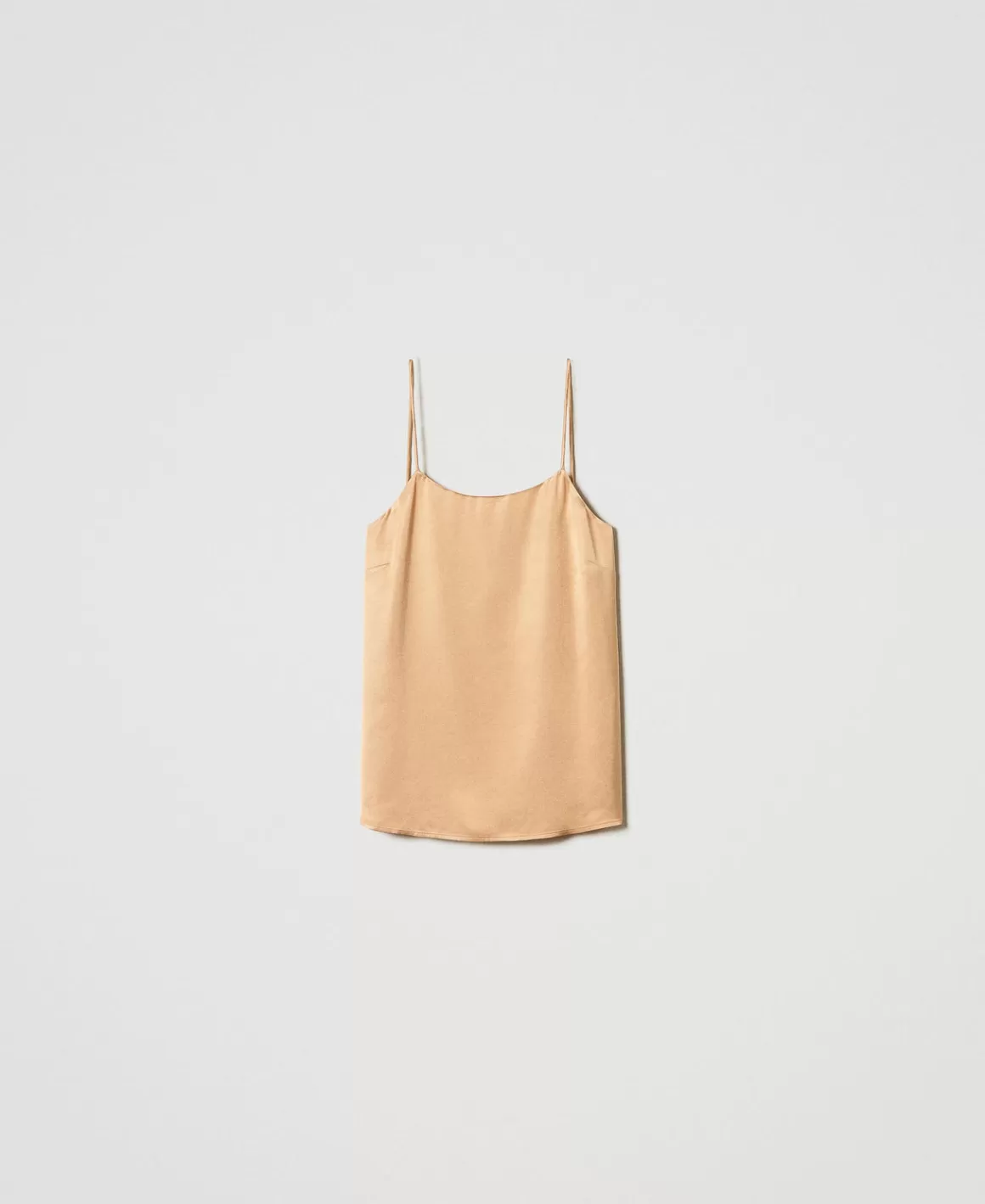 TWINSET Milano T-Shirts Et Tops*Top En Satin Avec Col Droit Orange « Bubbly »