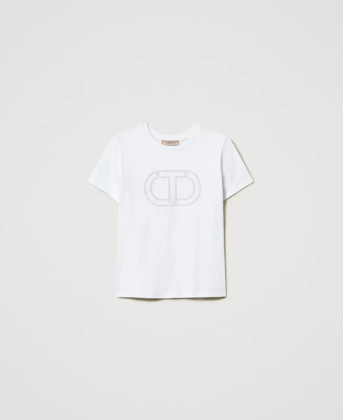 TWINSET Milano T-Shirts Et Tops*T-shirt Avec Broderie Siglée Oval T Blanc