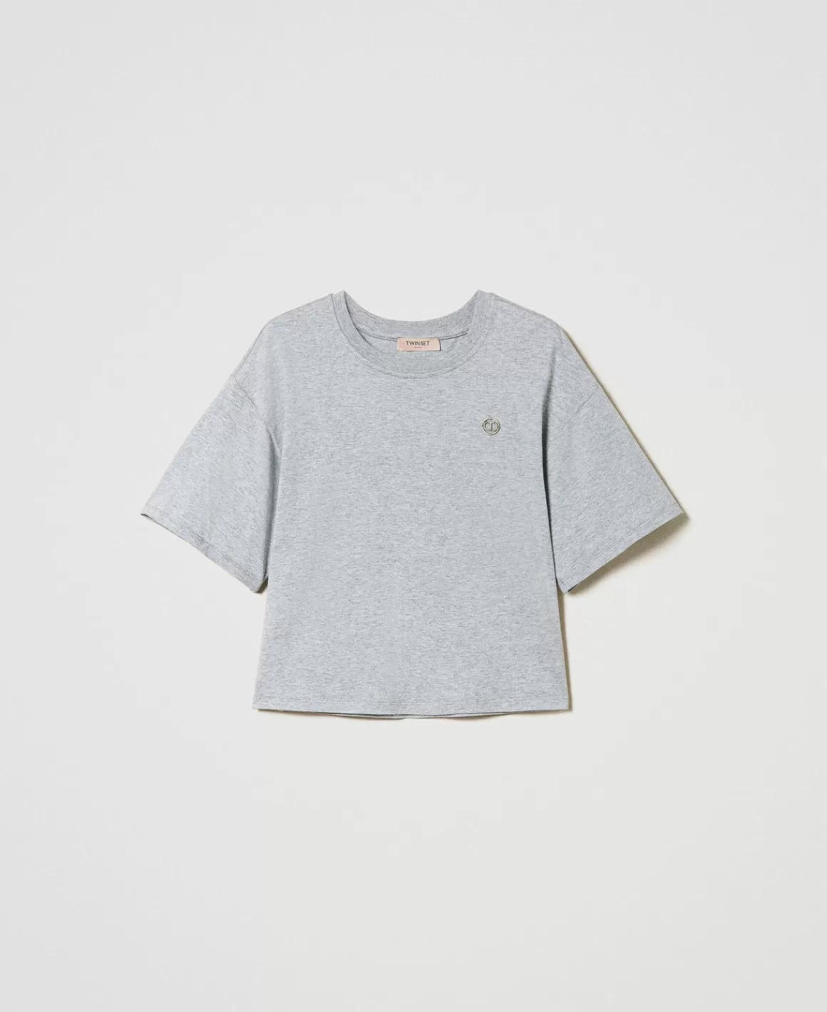 TWINSET Milano T-Shirts Et Tops*T-shirt Chiné Avec Oval T Gris moyen chiné